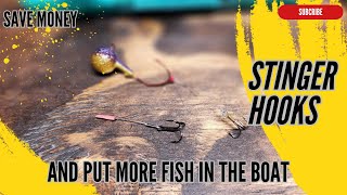 How to make stinger hooks for vertical jigging walleye.