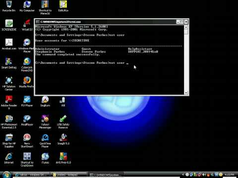 How to crack windows xp account password