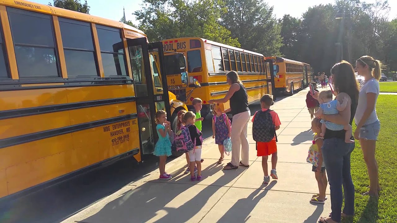Youtube Bus Ride First Day Vanessa 1st day of Kindergarten, 1st time on bus - YouTube