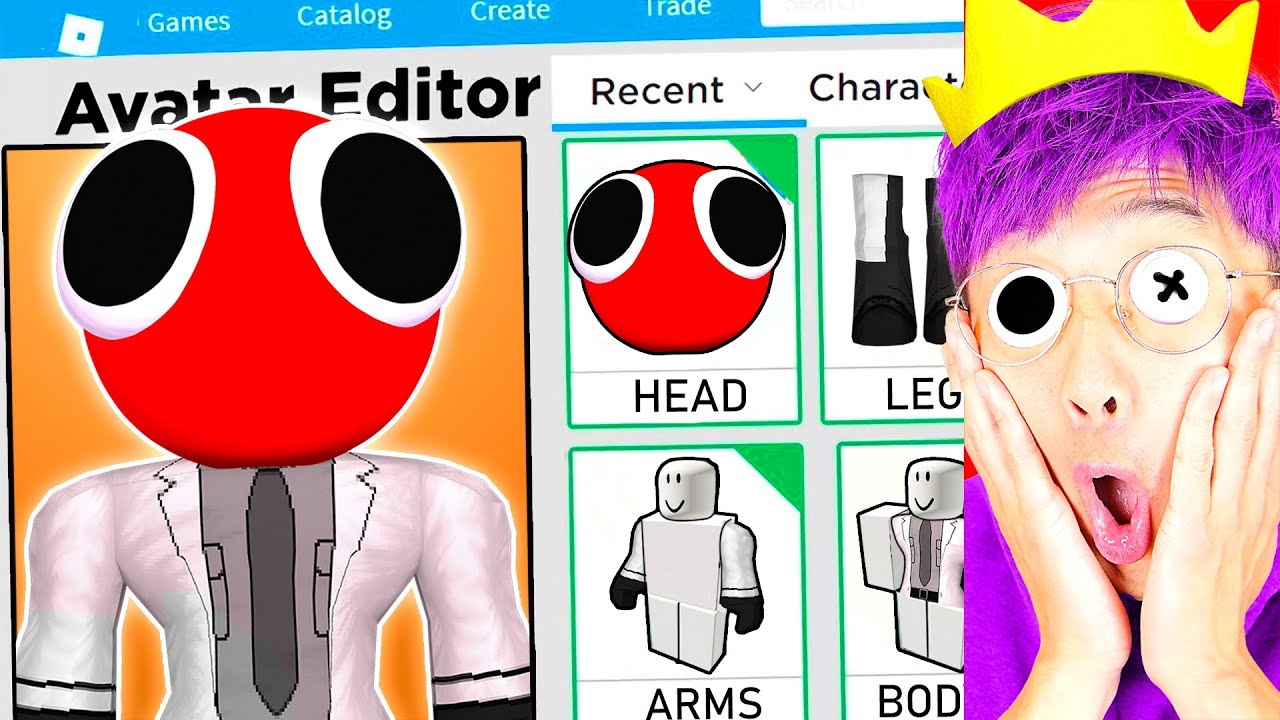 Making RED From RAINBOW FRIENDS a Roblox Account! 