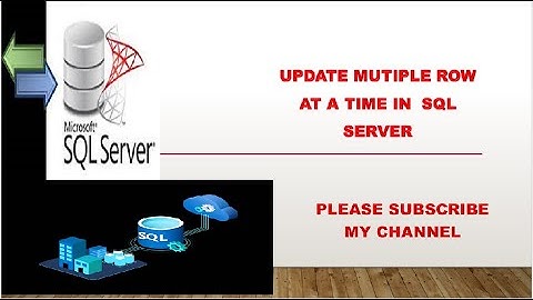 UPDATE QUERY IN SQL SERVER || HOW TO UPDATE MULTIPLE ROW AT A TIME IN SQL SERVER
