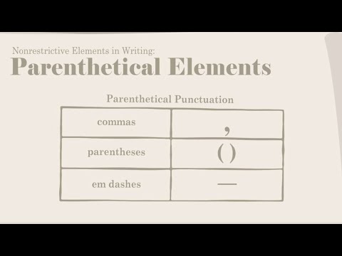 Parenthetical Punctuation