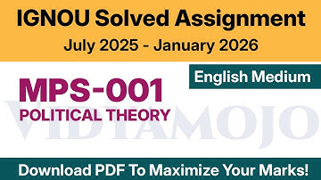 IGNOU MPS 001 Solved Assignment 2025-26 English Medium PDF Download