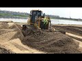 Amazing Heavy Equipment Operator Power SHANTUI DH17 Bulldozer Pushes Moving Sand