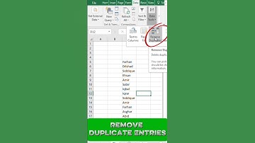 Remove Duplicate Data in Excel | Excel Shortcut #ExcelTips #shorts #excel