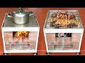 Outdoor multi-function wood stove - Creative ideas from cement and old refrigerators