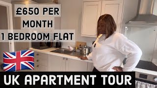 UK HOUSE TOUR :£650 ONE BEDROOM FLAT Ft FLEXISPOT: HOUSE HUNTING IN THE UK / COST FOR UK APARTMENT