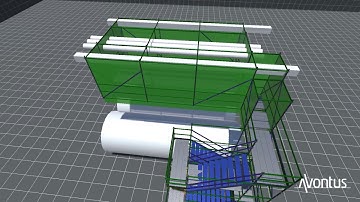 Hanging Scaffold With Stair Tower