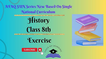AFAQ History Class 8 Unit 1 and 2 Sun Series New Single National Curriculum