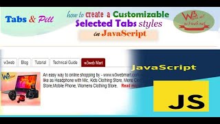 Build a customization custom tabs styles using simple JavaScript, CSS with Count (Index) value.