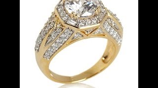 Victoria Wieck 2.89ct Absolute Round Art Deco Ring