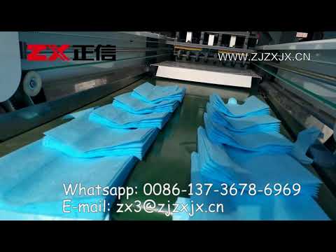 Non Woven Double Line T-shirt Bag Making Machine Running Video