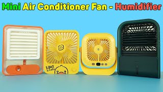 Air Conditioner Fan - Mini Fan With Mist Humidifier, Water Spray And Natural Wind | Unboxing Review