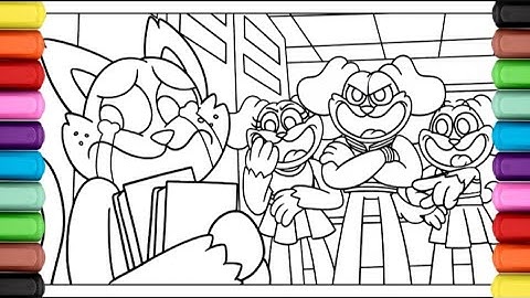 Coloring Pages SMILING CRITTERS - Catnap / Satisfying Coloring Poppy Playtime Chapter 3 characters