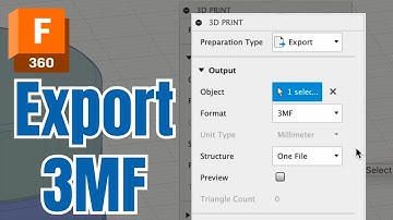 Export 3mf file Fusion 360