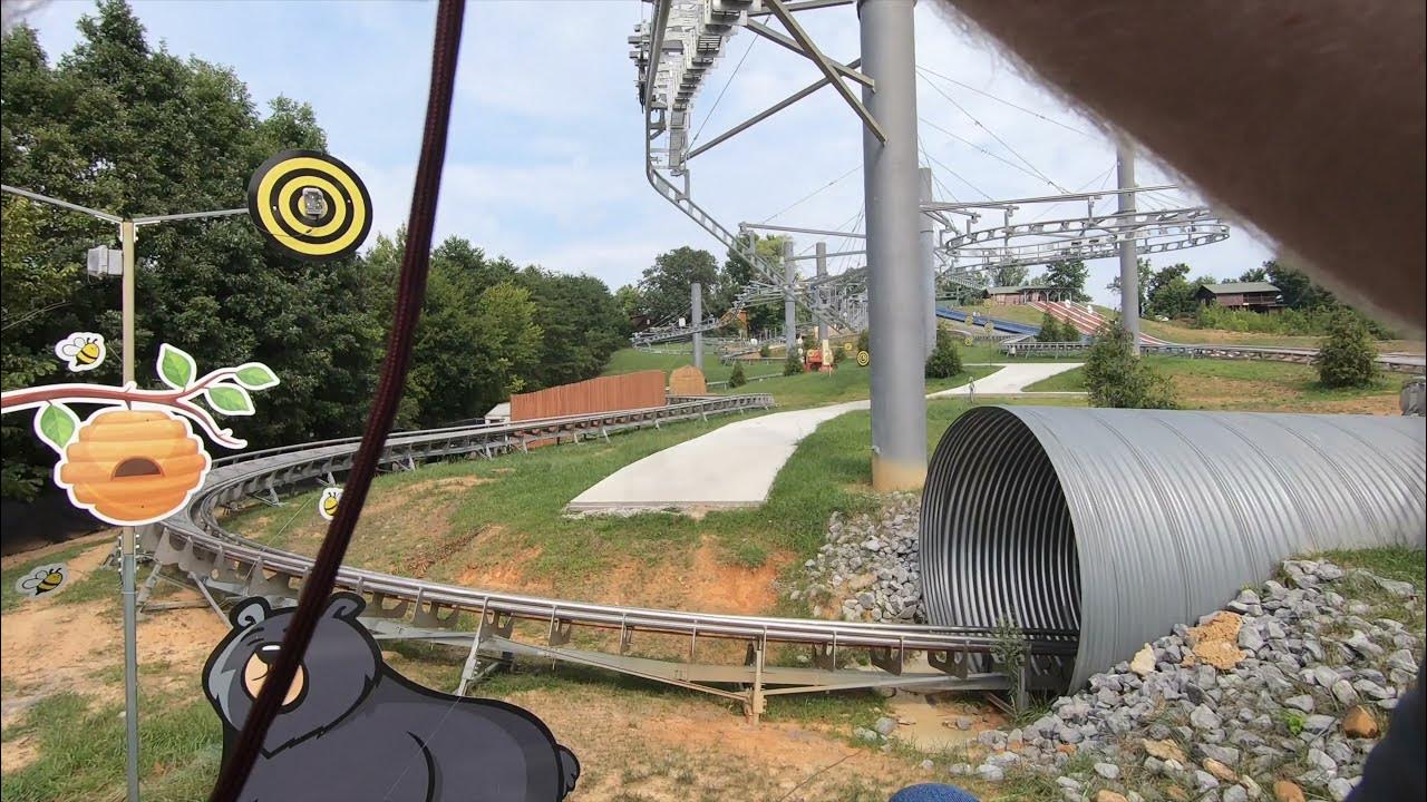 Laser Gun Coaster at Rowdy Bear in Pigeon YouTube