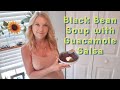 Black Bean Soup with Guacamole Salsa
