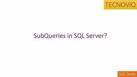 SQL Subqueries - A Beginner