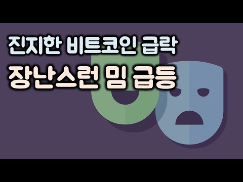 진지한 비트코인 급락, 장난스런 밈 급등