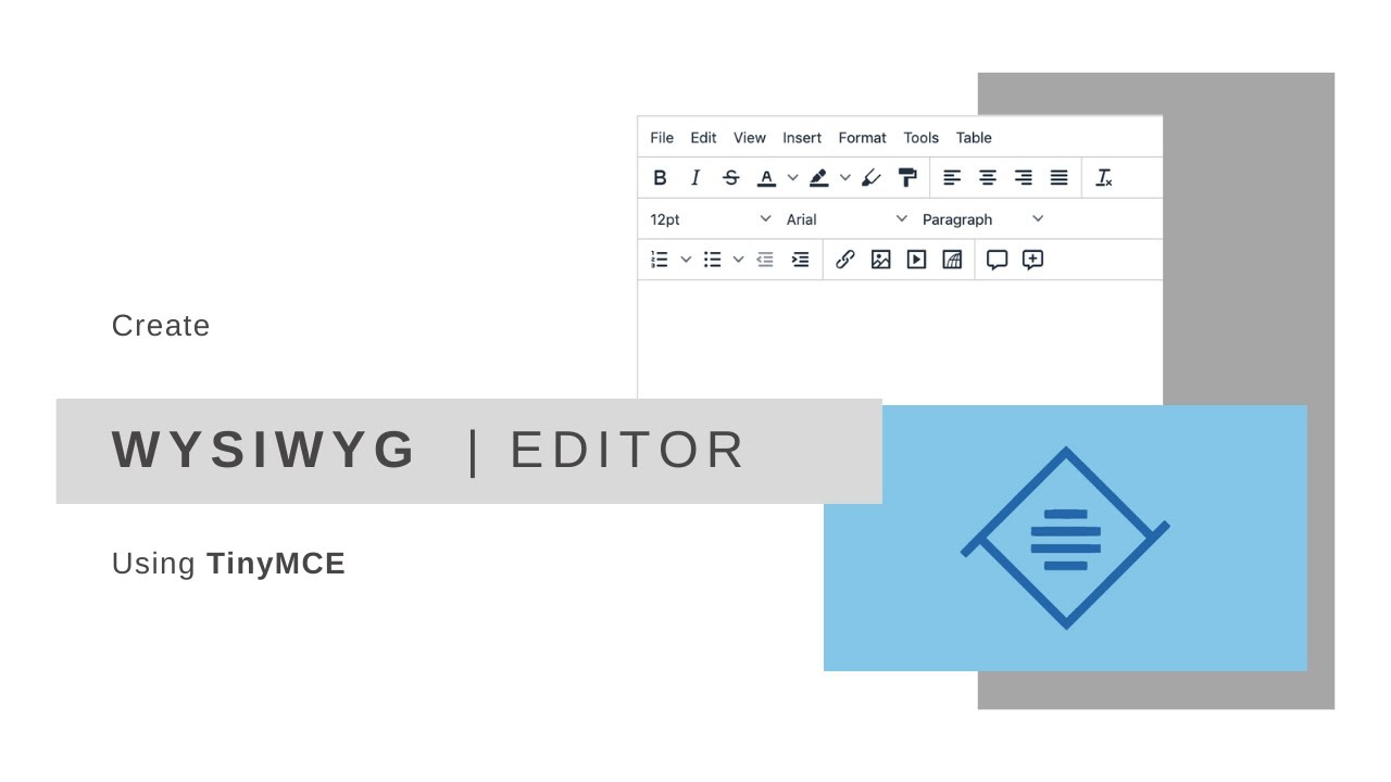 New How to Implement a WYSIWYG editor using TinyMCE