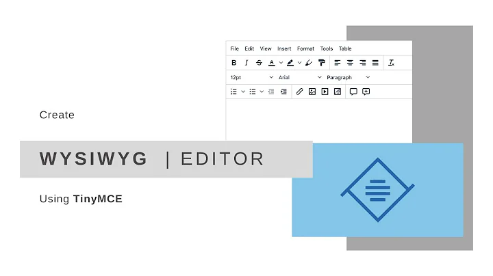 How to Implement a WYSIWYG editor using TinyMCE