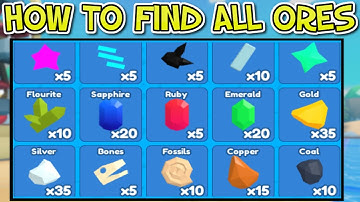 WHERE TO FIND ALL ORES IN MINING SIMULATOR 2 (Ore guide)