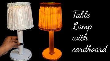 Easy Cardboard lamp ideas |How to make lamp with cardboard|Study table organizer ideas #crafts #diy 