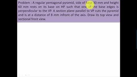 Sections of Solids - Pentagonal Pyramid 1