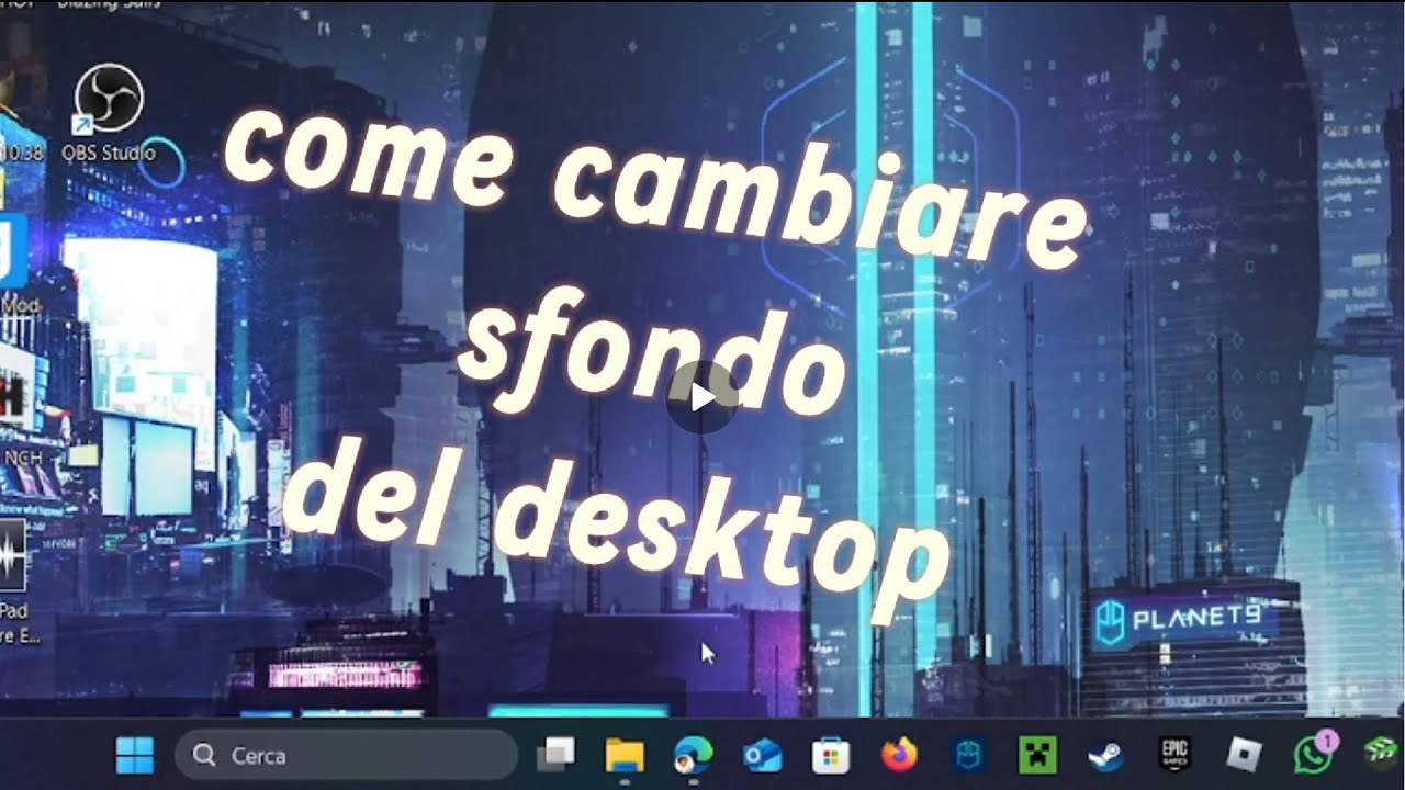 come cambiare lo sfondo tutorial ita - YouTube