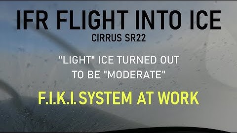 IFR flight into icing, FIKI system in action - Cirrus SR22