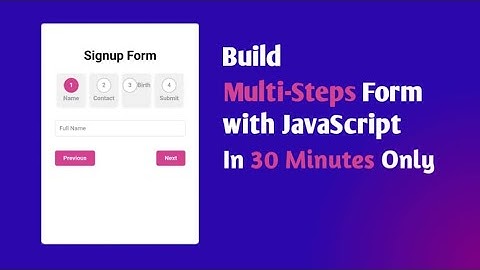 How to Build a Multi-Step Registration Form (No Frameworks!) | HTML CSS JS