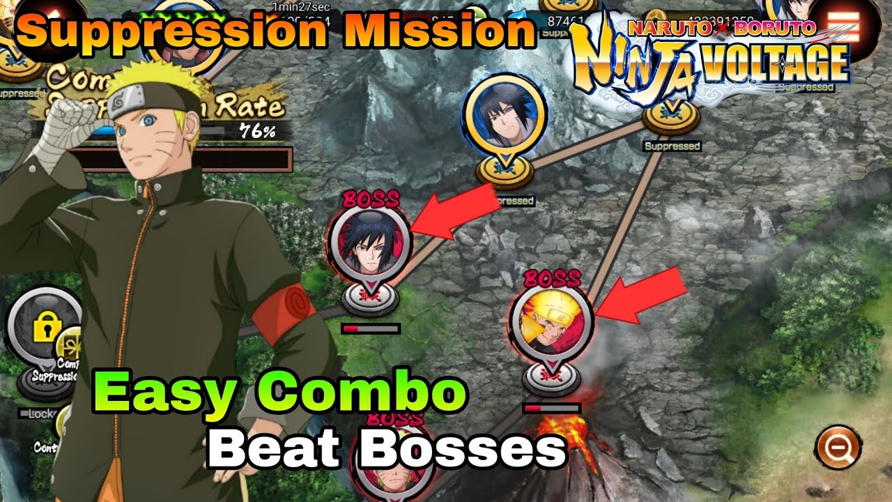 Easy Naruto (Last) To Beat Suppression Mission Bosses ️