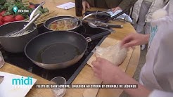 Filets de Saint-Pierre, émulsion au citron et crumble de légumes