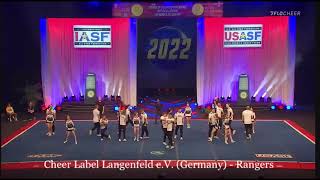 2022 Germany Rangers Cheer All Star Worlds USASF IASC LARGE COED Routine