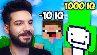 Reactionez la Momente WOW ale Jucătorilor de Minecraft 10 IQ vs 1000 IQ