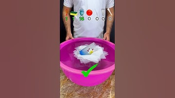 TRY TO GUESS HOW MANY TISSUE PAPER IT TOOKS! WHAT HAPPEND NEXT? #water #waterexperiment #asmr