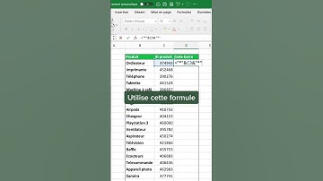Comment créer des code-barres sur Excel? #raccourci #astuceexcel #excelfrancais #apprendreexcel