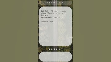 How to use search() method to search a string  #beenumlearning #javascript