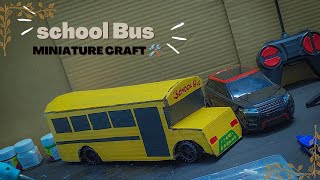 Crafting and Playing a Cardboard School Bus 🔥|🛠️ Easy craft |#papercraft#toys#diy craft