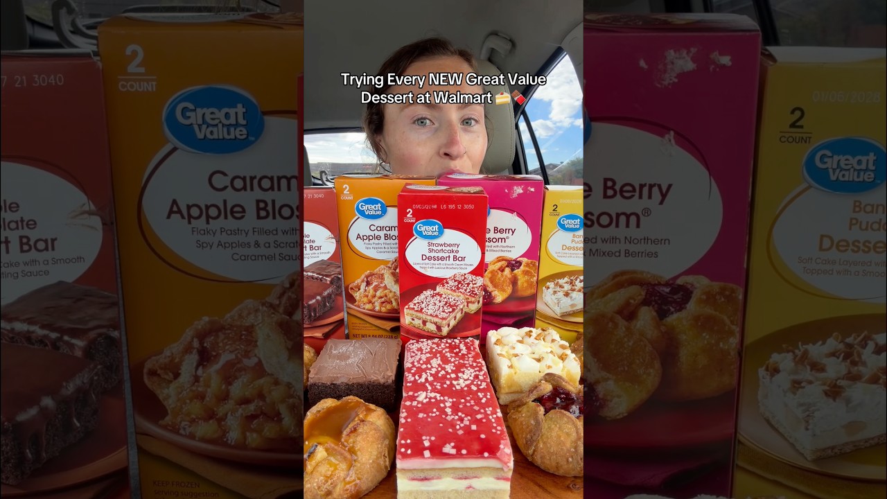 Trying Every NEW Great Value Dessert at Walmart 🍰🍫 #walmartfinds #newfood #dessert #foodreview
