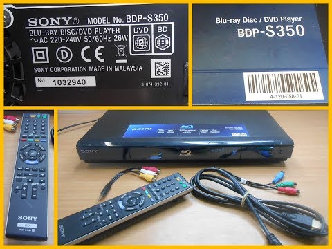 Sony BDP-S350 Blu-Ray DVD Player HDMI USB + Remote Control DVD Region 2 BD B VGC