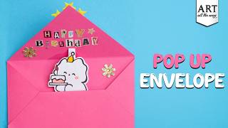 Birthday Pop Up Envelope 🎂💌 | DIY Surprise Card Envelope | Easy Paper Craft