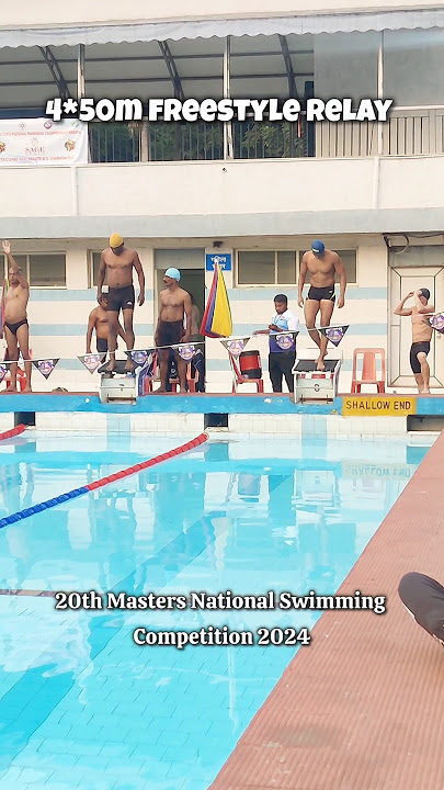 20th Masters National Swimming Competition 🏊🏼 Freestyle Relay 🔥 #swimming #sports #swimmer