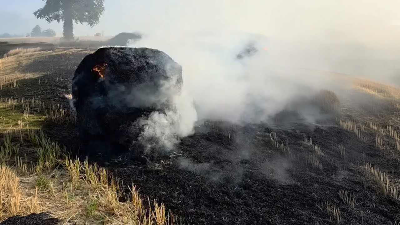 Hay bale fire in south Dublin