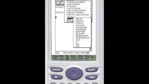 ecuaciones una incognita classpad