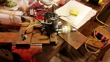 OS MAX FS 60, Old style open rockers, first run on ignition.