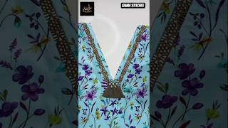 Very easy Neck Design for winter stitching tutorial #shorts#youtubeshorts#sewinhacks