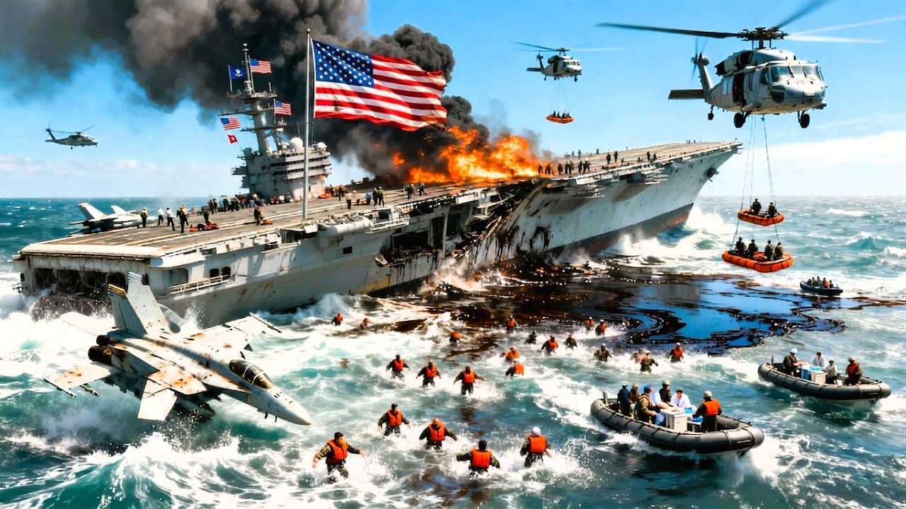 12 MINUTES AGO! A US aircraft carrier operating with 300 expensive jets was destroyed by a Yak-141.