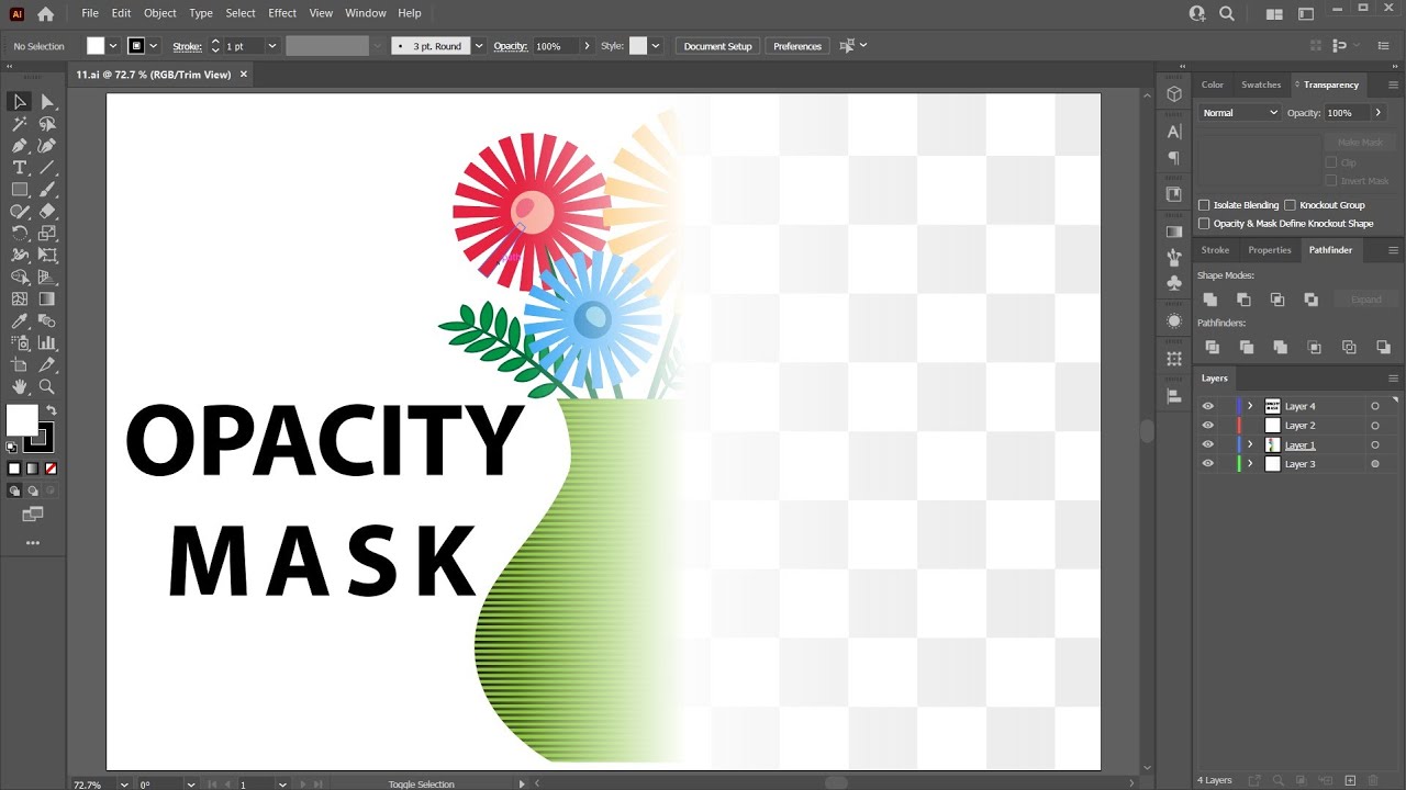 How to Create an Opacity Mask for Placed Image in Illustrator? – Graphic  Design Institute