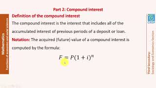 Mathematics Simple Interest - Compound Interest Annuites